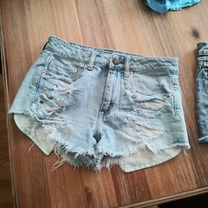 AE denim shorts